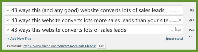 convert more sales title split test